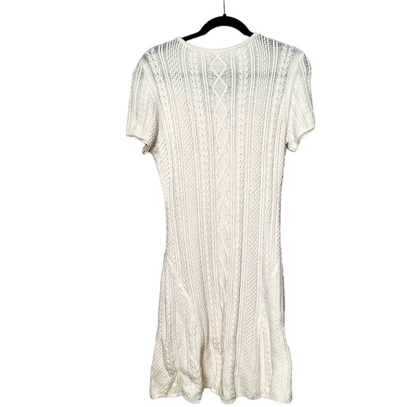 Cece Ivory Cable Knit sweater dress in Ivory in Size Large. NWT - Picture 4 of 7